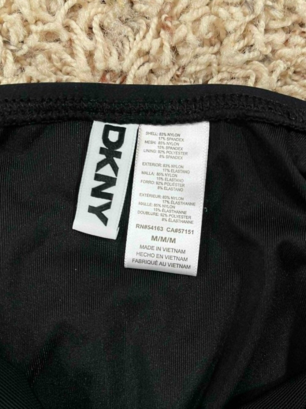 DKNY Women's Ruffle Sleeve One-Piece Swimsuit Black, Size Medium (New) - Picture 9 of 13